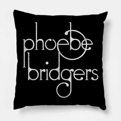 Phoebe Bridgers Typographic Fan Art Design Throw Pillow Official Phoebe Bridgers Merch