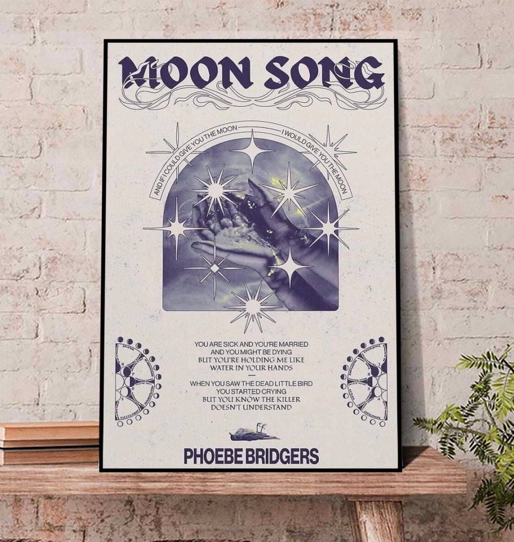 phoebe bridgers moon song poster phoebe bridgers on tour 2022 poster phoebe bridgers reunion tour 2022 poster for fan - Phoebe Bridgers Store