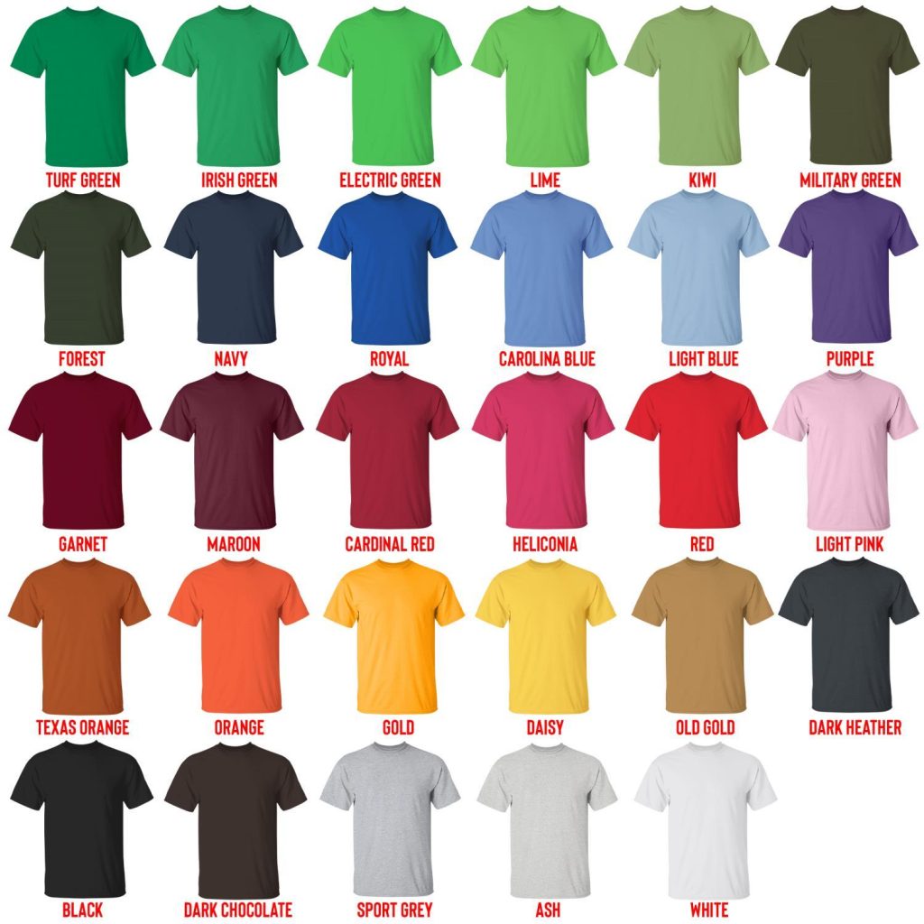 t shirt color chart - Phoebe Bridgers Store