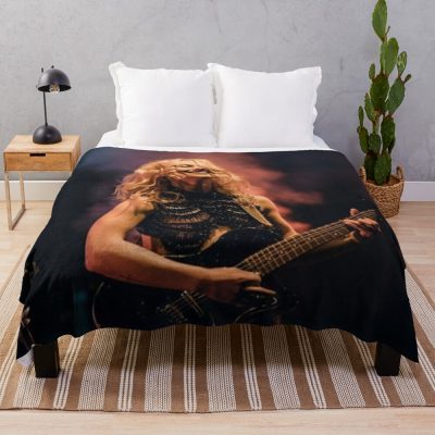 Aesthetic Girl Play Guitar Throw Blanket Official Cow Anime Merch