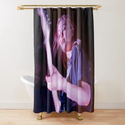 Girls Playing Guitar Shower Curtain Official Cow Anime Merch