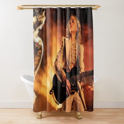 Aesthetic Girl Play Guitar Shower Curtain Official Cow Anime Merch